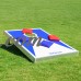 GoSports Foldable Cornhole Boards Bean Bag Toss Game Set, Superior Aluminum Frame, Red and Blue Design w/ 8 Bean Bags and Portable Carry Case   556077618